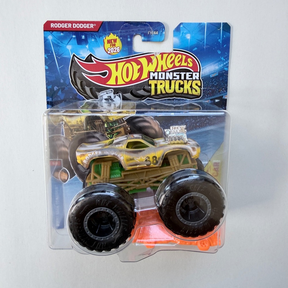 Hot Wheels Monster Trucks Rodger Dodger 1:64 Scale Die-Cast Muscle Truck FYJ44
